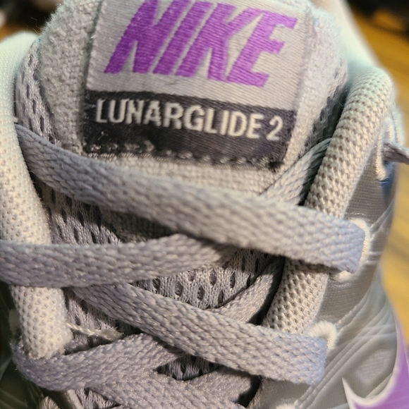 Nike Lunarglide 2 Flywire Women's (6) Gray and Purple Running Shoes 407647-051 - Picture 10 of 11